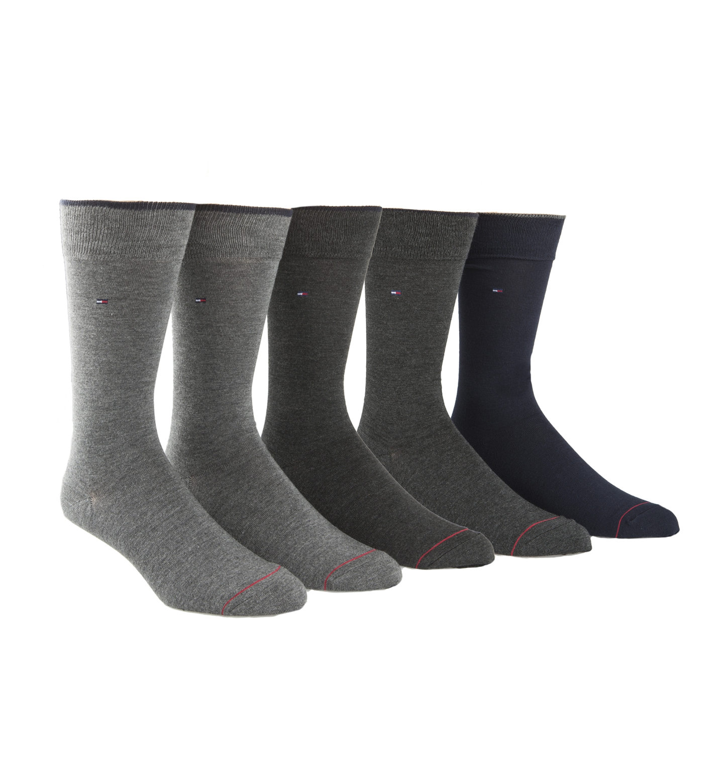 Tommy Hilfiger Men's Dress Socks, 5-Pack - Navy/Gray/Black