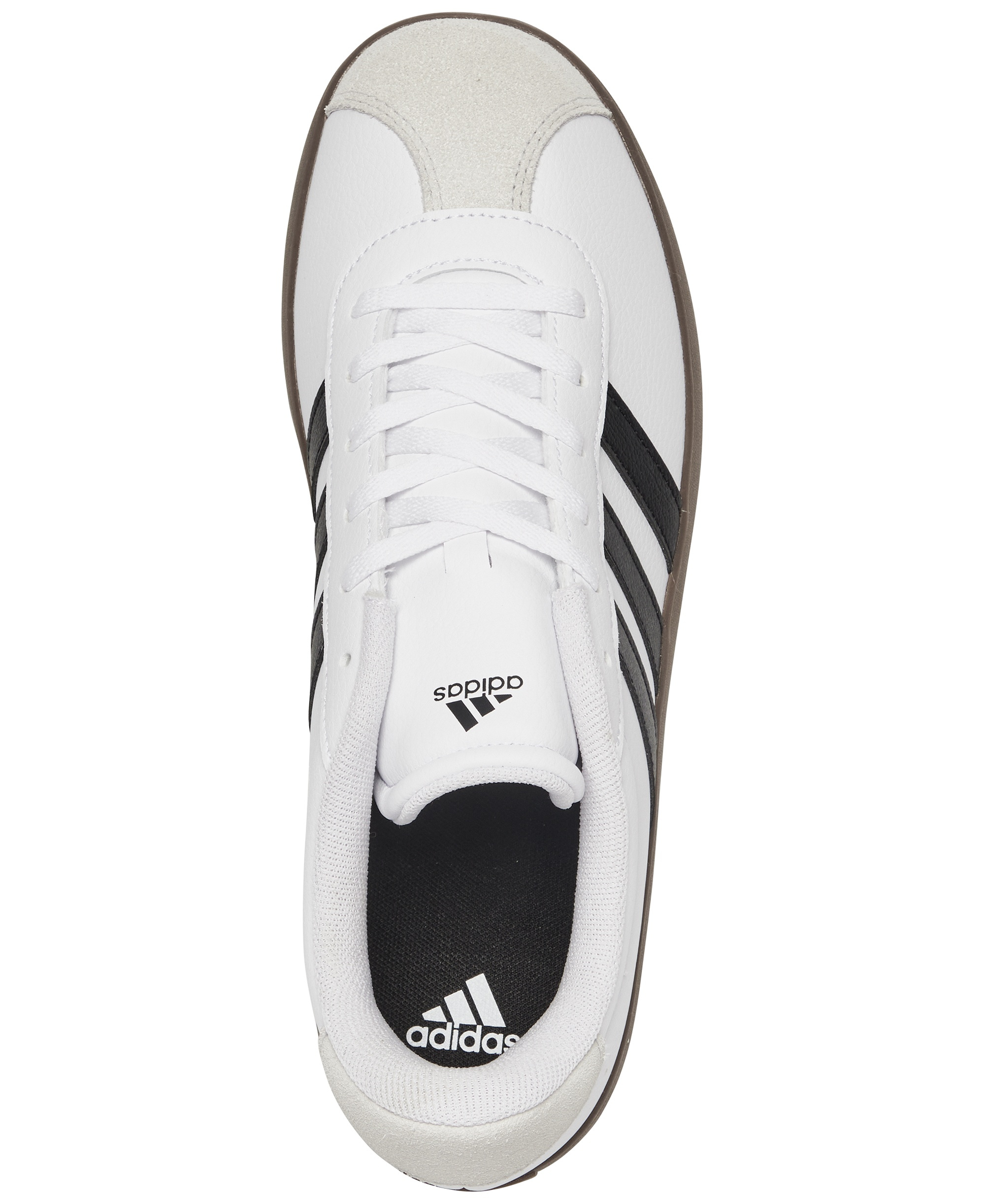 adidas Big Kids' VL Court 3.0 Casual Sneakers from Finish Line - White/Black/Grey