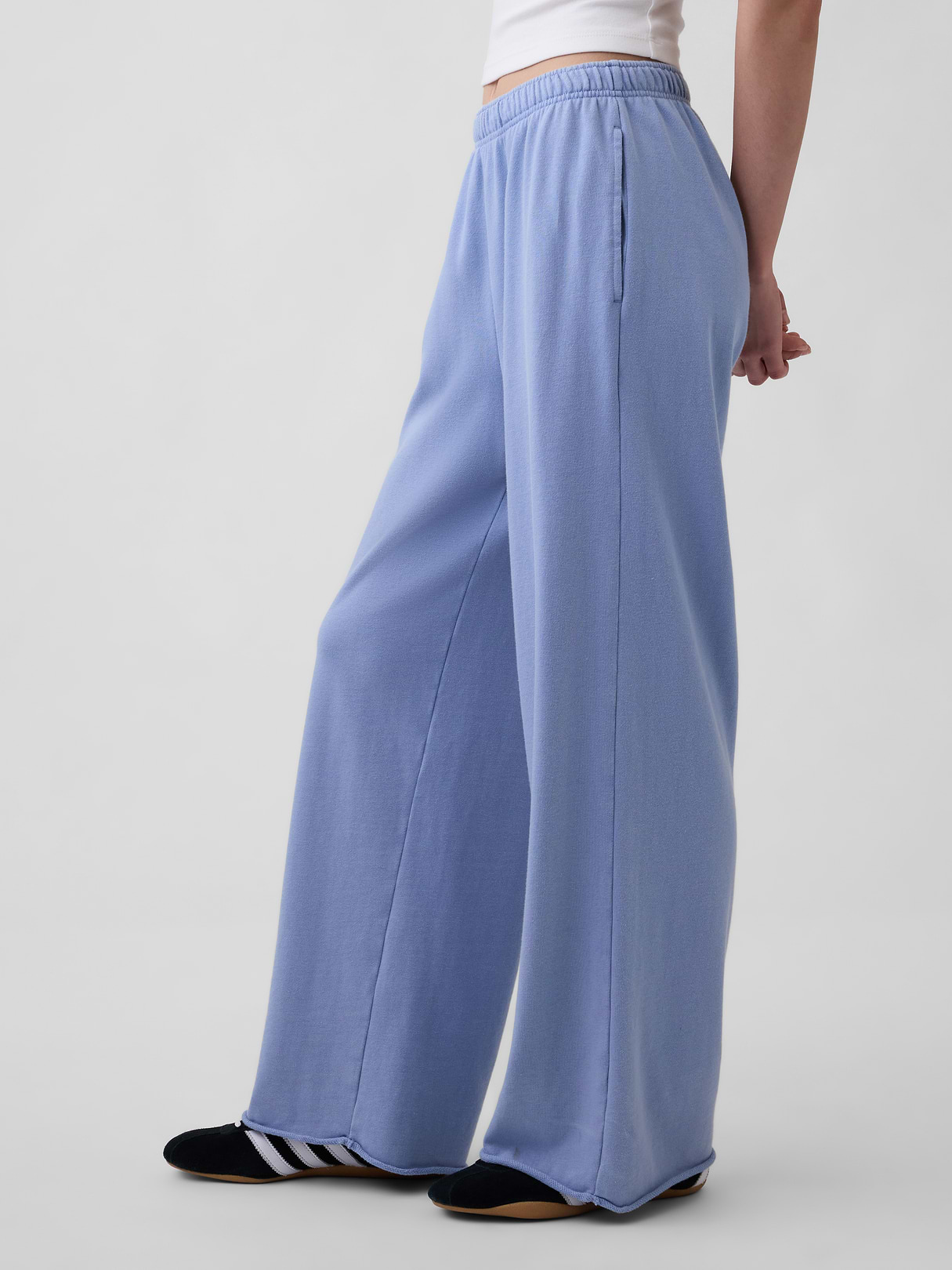 Mid Rise VintageSoft Terry Loose Sweatpants - Moonstone blue