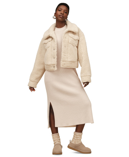 UGG Women's Frankie Collared Neck Short Trucker Jacket - Nli