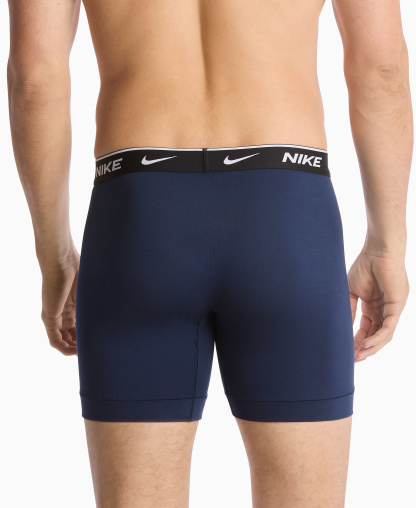 Nike Mens Dri-FIT Essential Cotton Stretch Boxer Briefs, 3-Pack - Obsidian/Game Royal/Black
