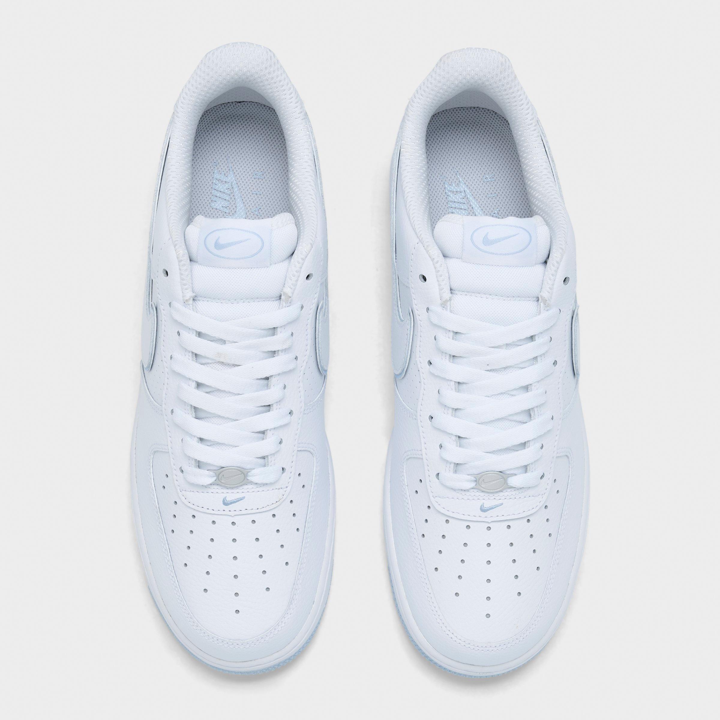 Men's Nithtke Air Force 1 '07 LV8 Casual Shoes - Part 4 - White/Hydrogen Blue/White - Top view