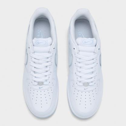 Men's Nithtke Air Force 1 '07 LV8 Casual Shoes - Part 4 - White/Hydrogen Blue/White - Top view