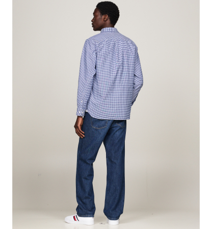 Tommy Hilfiger Men's Heritage Oxford Long-Sleeve Gingham Shirt - Royal Blue/Check