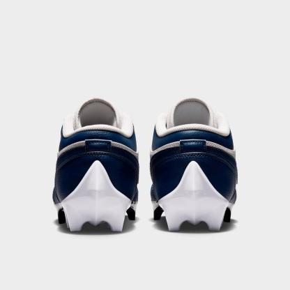 Men's Jordan 1 Low TD Football Cleats - Wolf Grey/White/College Navy - view 4