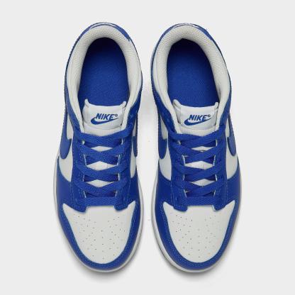 Little Kids' Nithtke Dunk Low Casual Shoes - Part 2 - White/Hyper Royal/Hyper Royal - Top view