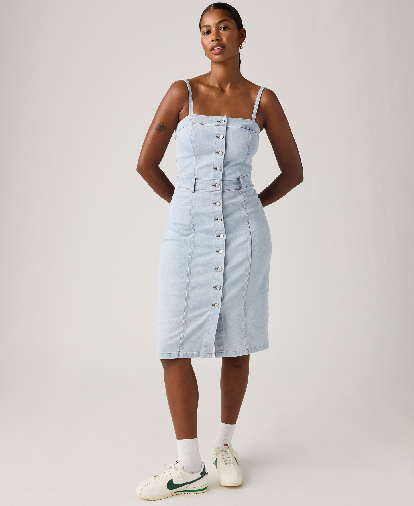 Levi's Women's Denim Bustier Button-Front Dress - Not Surprised