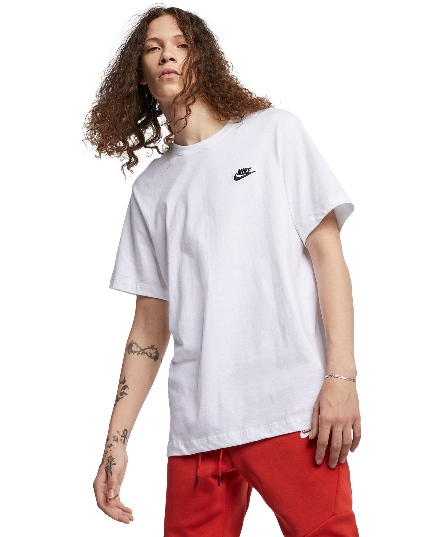 Nike Men's Sportswear Club Crewneck T-Shirt - White/Black