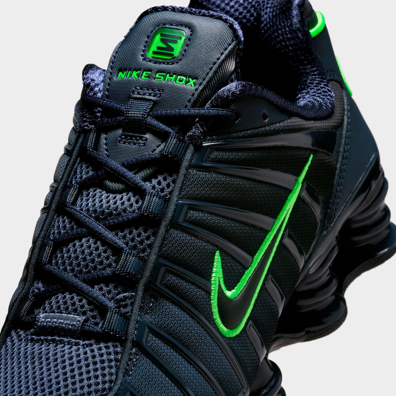 Men's Nike Shox TL Casual Shoes - Thunder Blue/Obsidian/Green Strike/Black