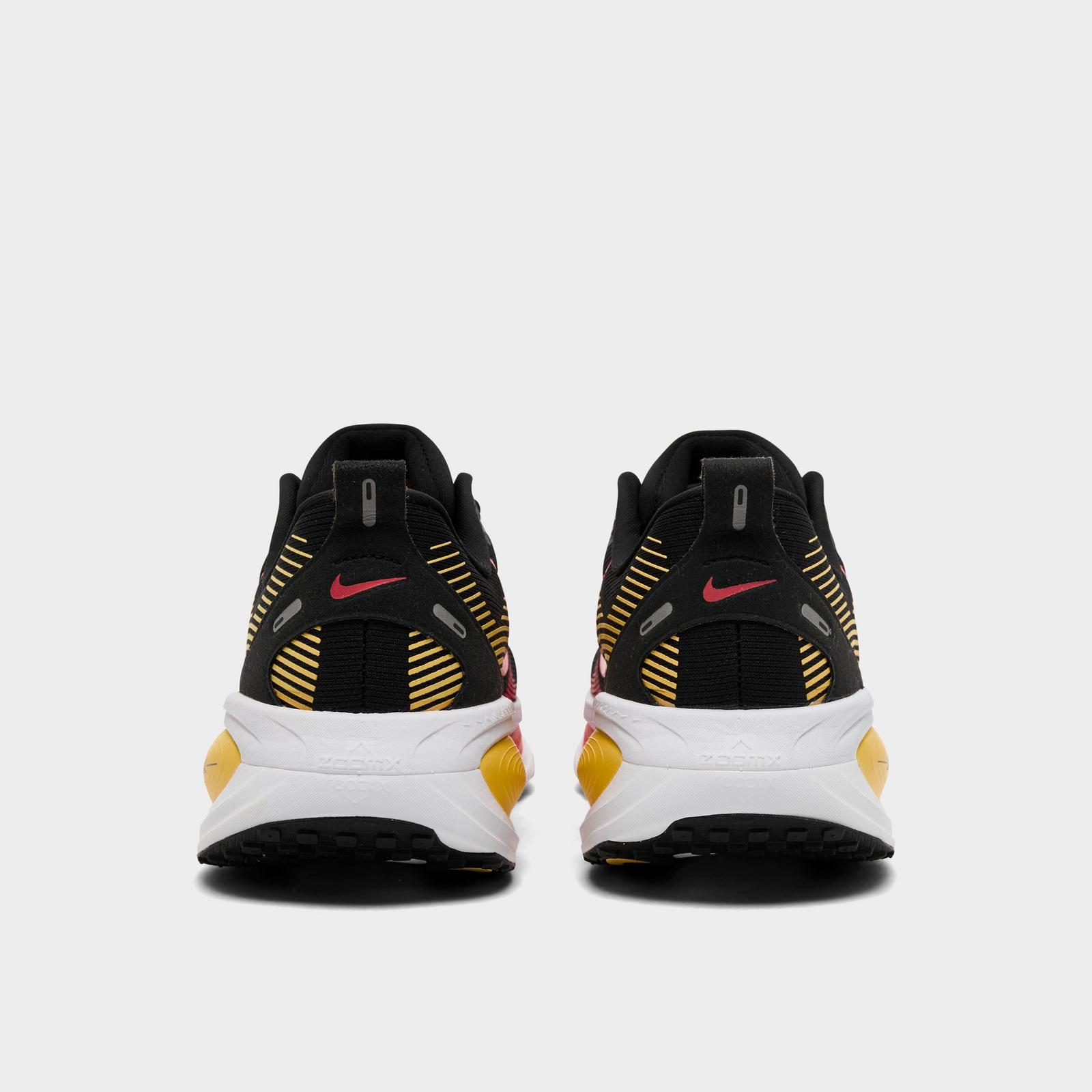 Men's Nike Vomero 18 Running Shoes - Black/Light Crimson/Topaz Gold/Bright Crimson