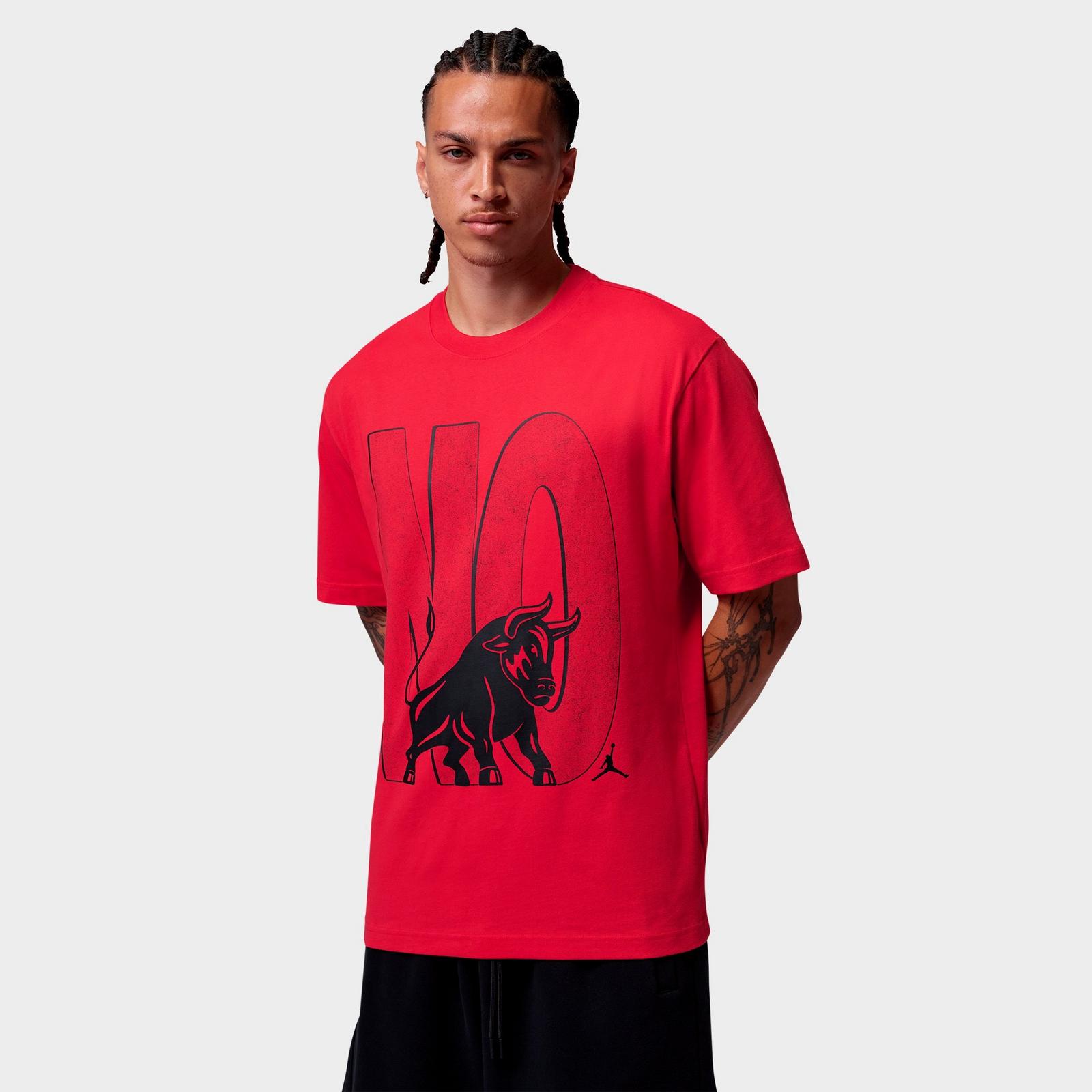 Men's Jordan Brooklyn Toro Graphic T-Shirt - Fire Red - view 1