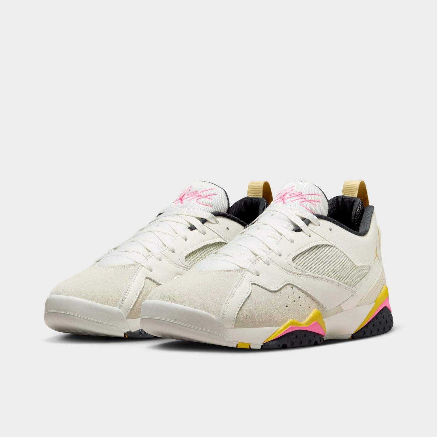 Men's Air Jordan MVP 92 Casual Shoes - Sail/Sea Glass/Bright Citron/Pinksicle - Left shoe facing left. Outside of the shoe. - view 2