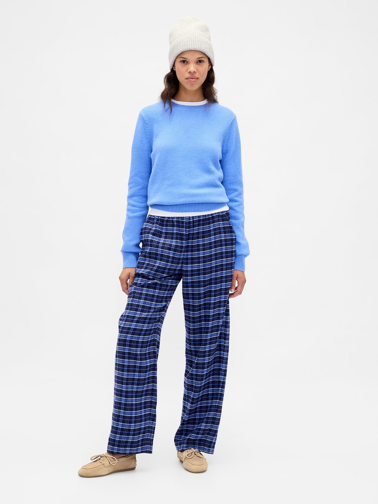 Adult Softest Flannel PJ Pants - Blue plaid
