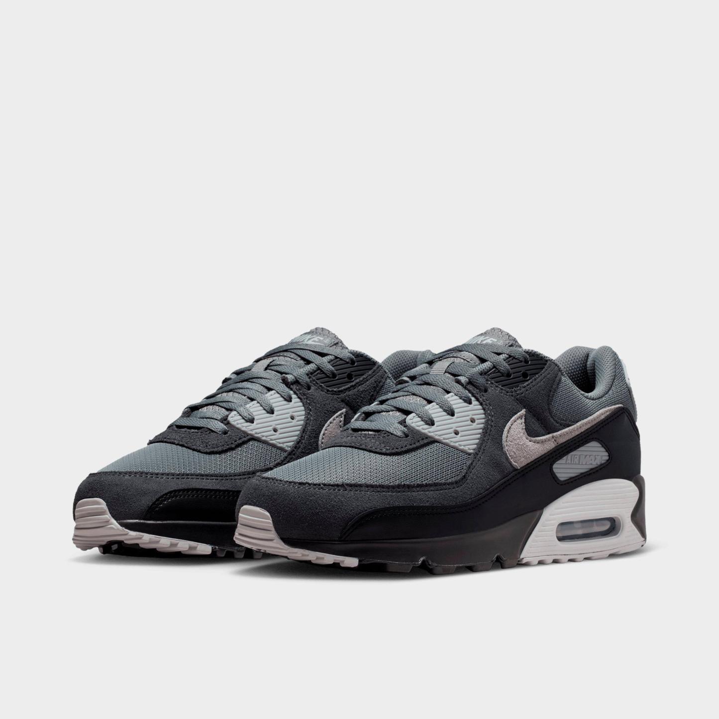 Men's Nithtke Air Max 90 Casual Shoes - Part 2 - Smoke Grey/Black/Dark Smoke Grey/Photon Dust - Both shoes facing left