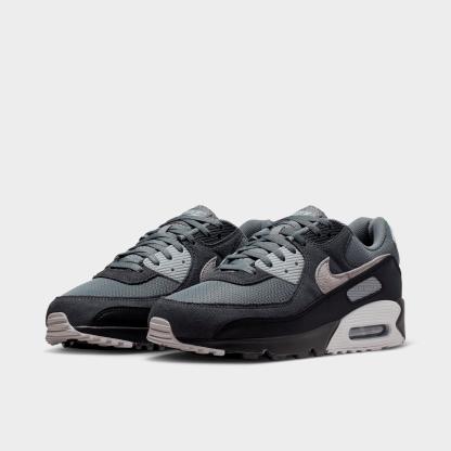 Men's Nithtke Air Max 90 Casual Shoes - Part 2 - Smoke Grey/Black/Dark Smoke Grey/Photon Dust - Both shoes facing left