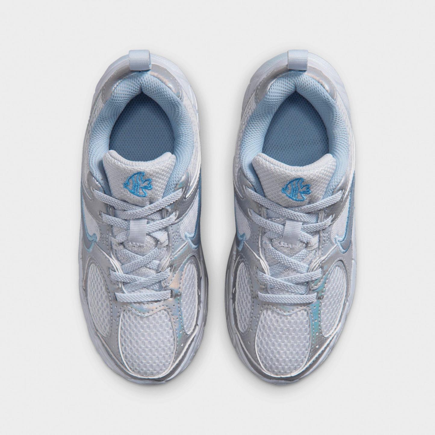 Little Kids' Nithtke V5 RNR Stretch Lace Casual Shoes - Football Grey/Light Armory Blue/Football Blue - Top view