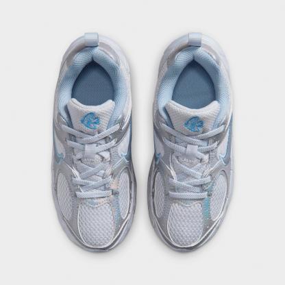 Little Kids' Nithtke V5 RNR Stretch Lace Casual Shoes - Football Grey/Light Armory Blue/Football Blue - Top view