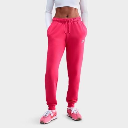 Women's Nithtke Sportswear Club Fleece Mid-Rise Jogger Pants - Rush Pink/White
