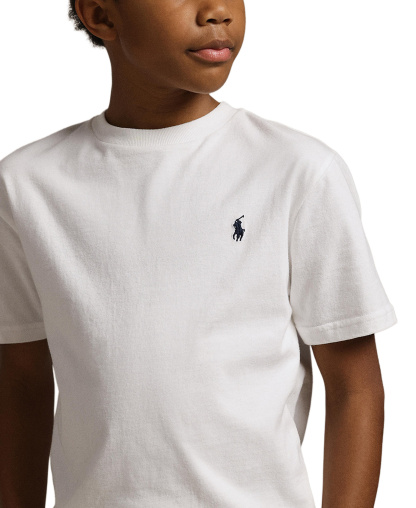 Polo Ralph Lauren Boys' 8-20 Cotton Jersey Crewneck T-Shirt - White