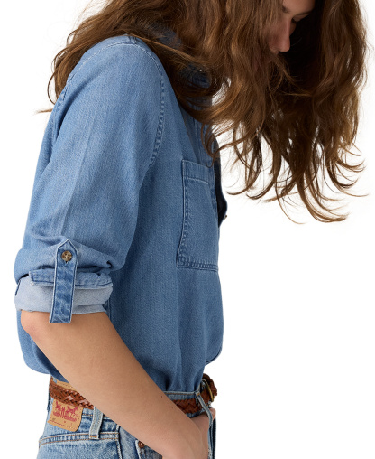 Levi's Women's Utility Long-Sleeve Denim Shirt - Midtown Blue