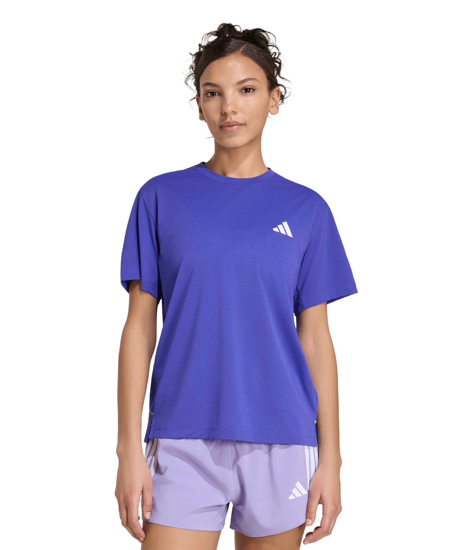 adidas Women's Crewneck Running T-Shirt - Pure Purple