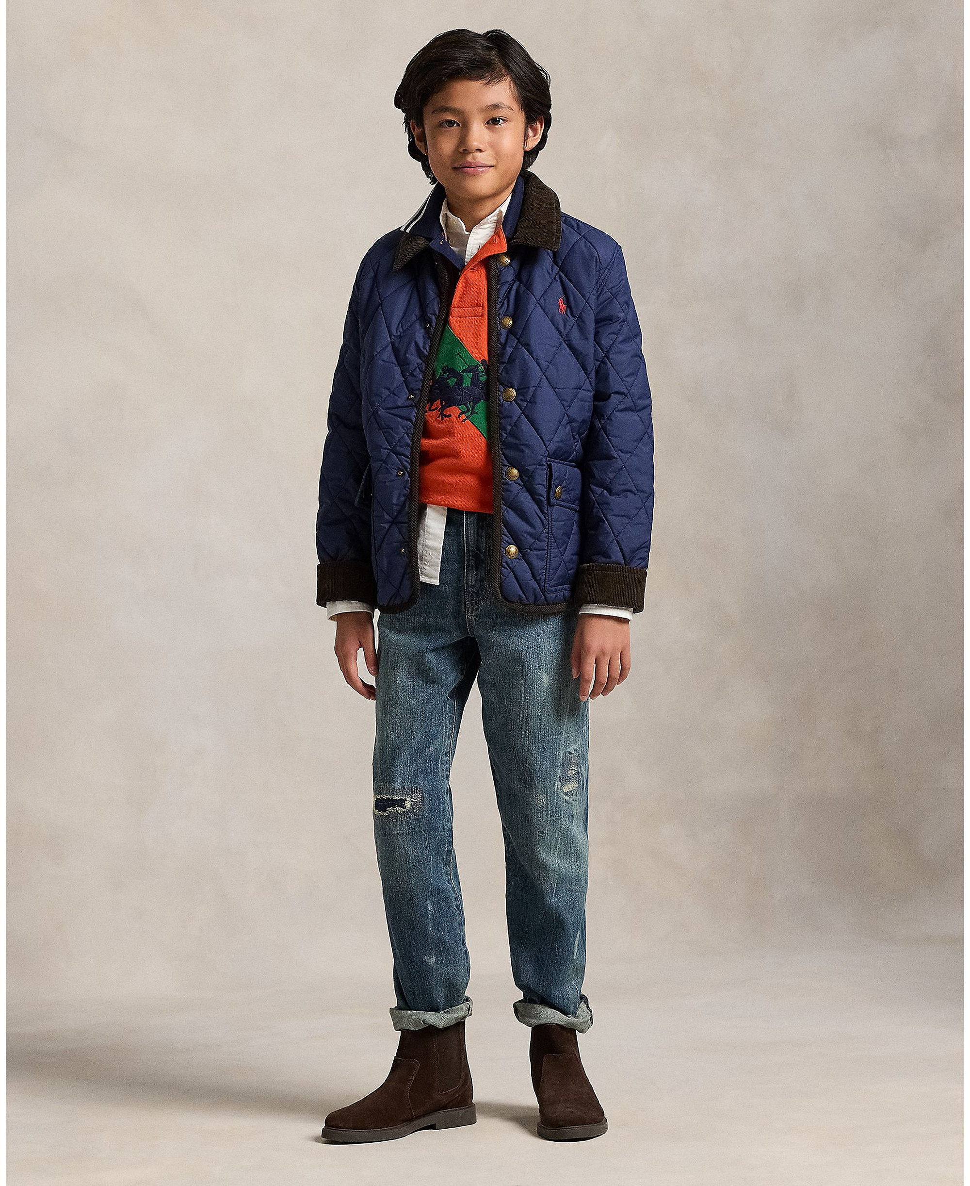 Polo Ralph Lauren Boys' 8-20 Hooded Barn Jacket - Newport Navy