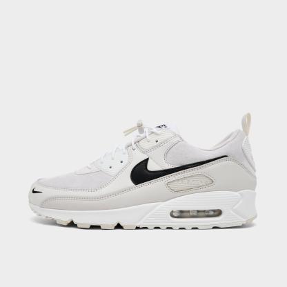 Men's Nithtke Air Max 90 Casual Shoes - Part 3 - White/Light Orewood Brown/Phantom/Black - Left shoe facing left. Outside of the shoe.