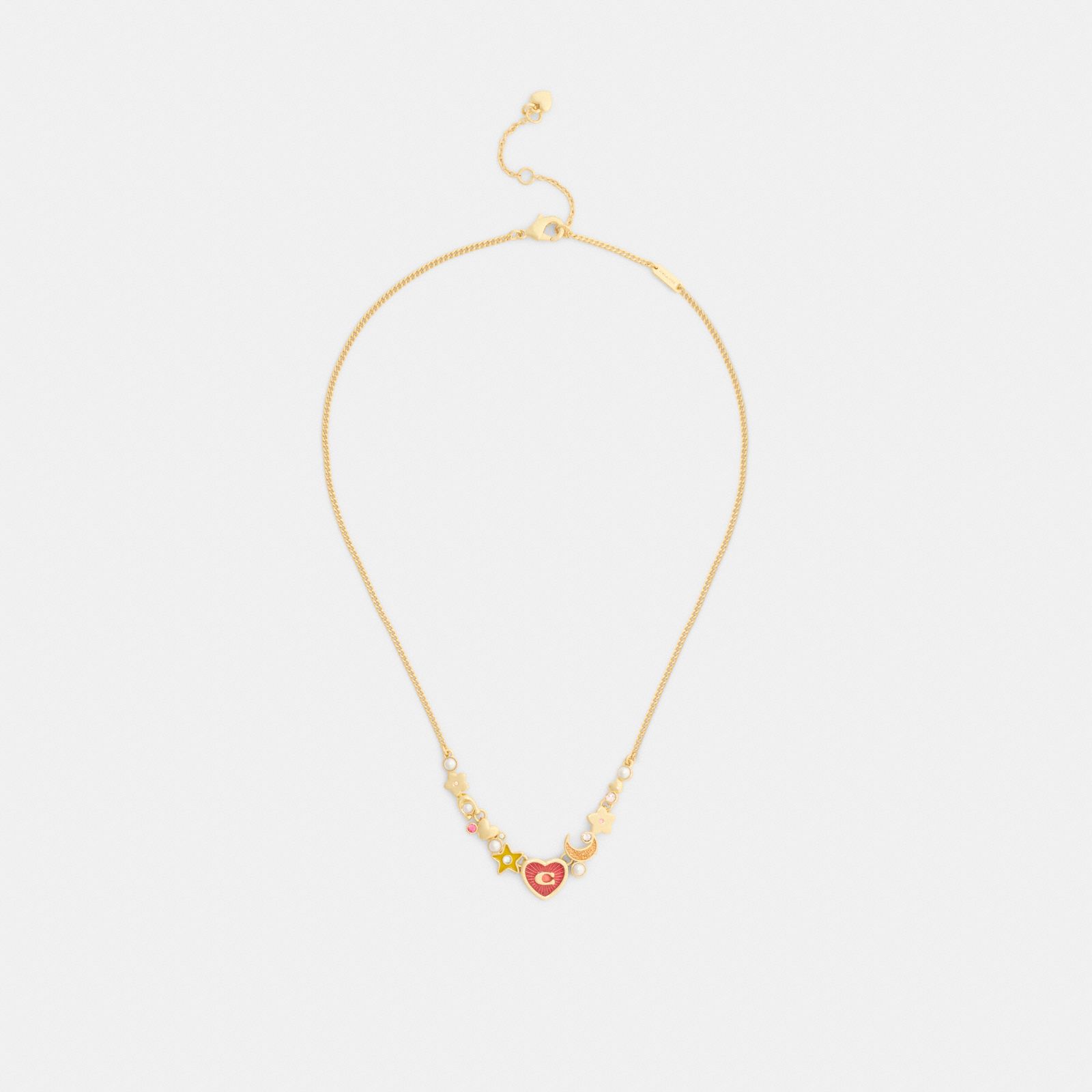 Celestial Stars And Hearts Necklace - Gold/Multi - view 3