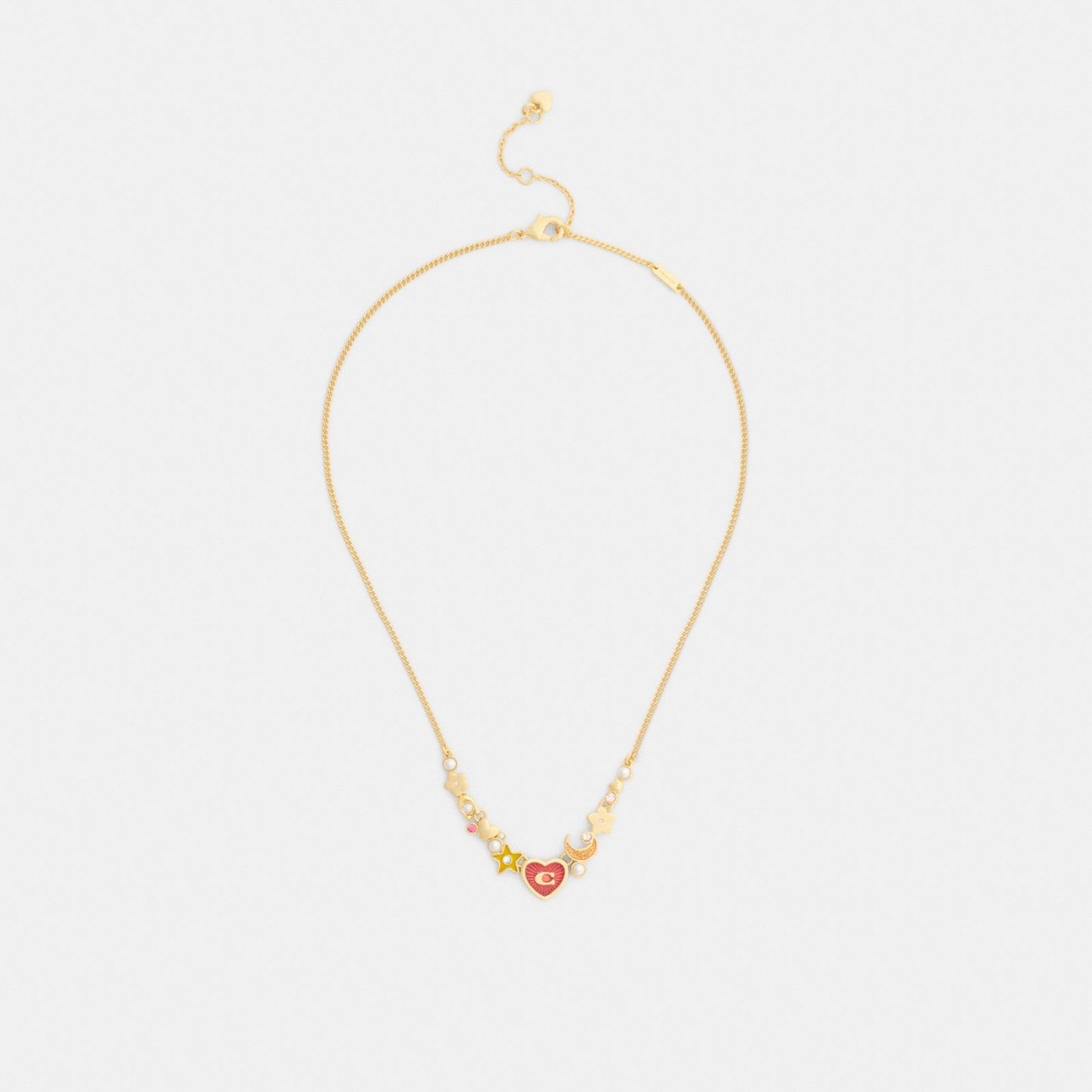 Celestial Stars And Hearts Necklace - Gold/Multi - view 3