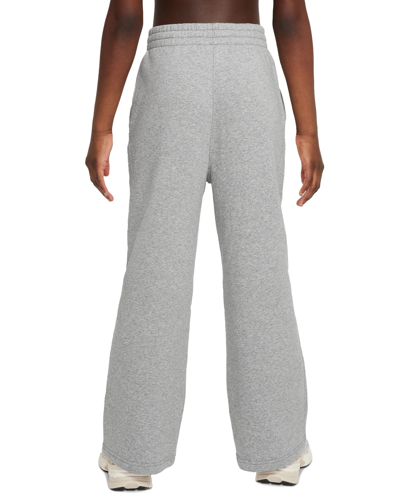 Nike Girls' 7-16 Sportswear Club Fleece Wide-Leg Sweatpants - Gray Heather