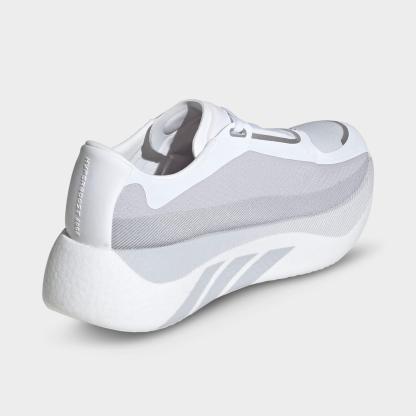 Women's adidas Hyperboost Edge Running Shoes - Part 1 - Cloud White/Light Solid Grey/Silver Metallic - Back view