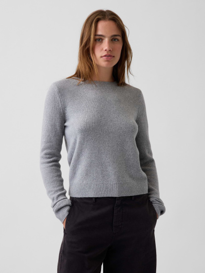 CashSoft Crew Sweater - Heather grey