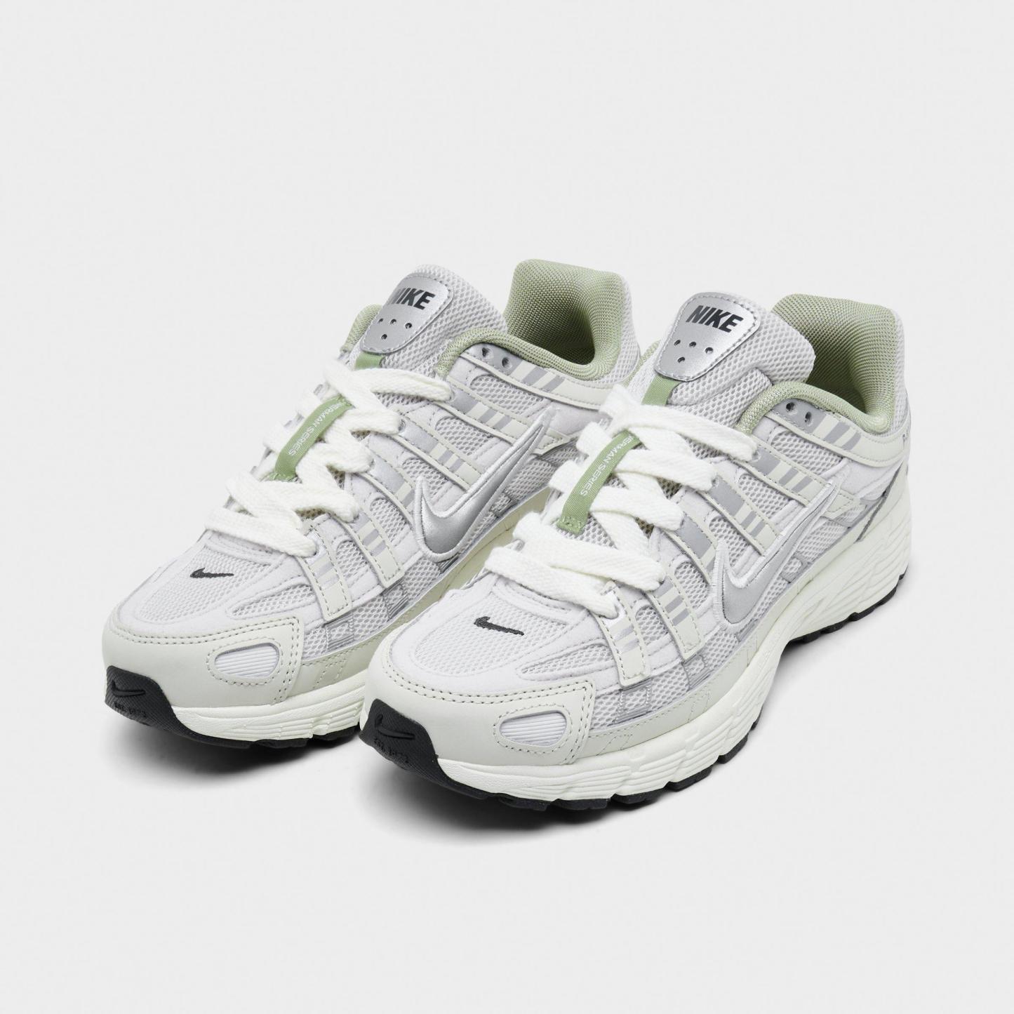 Big Kids' Nithtke P-6000 Casual Shoes - Platinum Tint/Sail/Anthracite/Metallic Silver - Both shoes facing left
