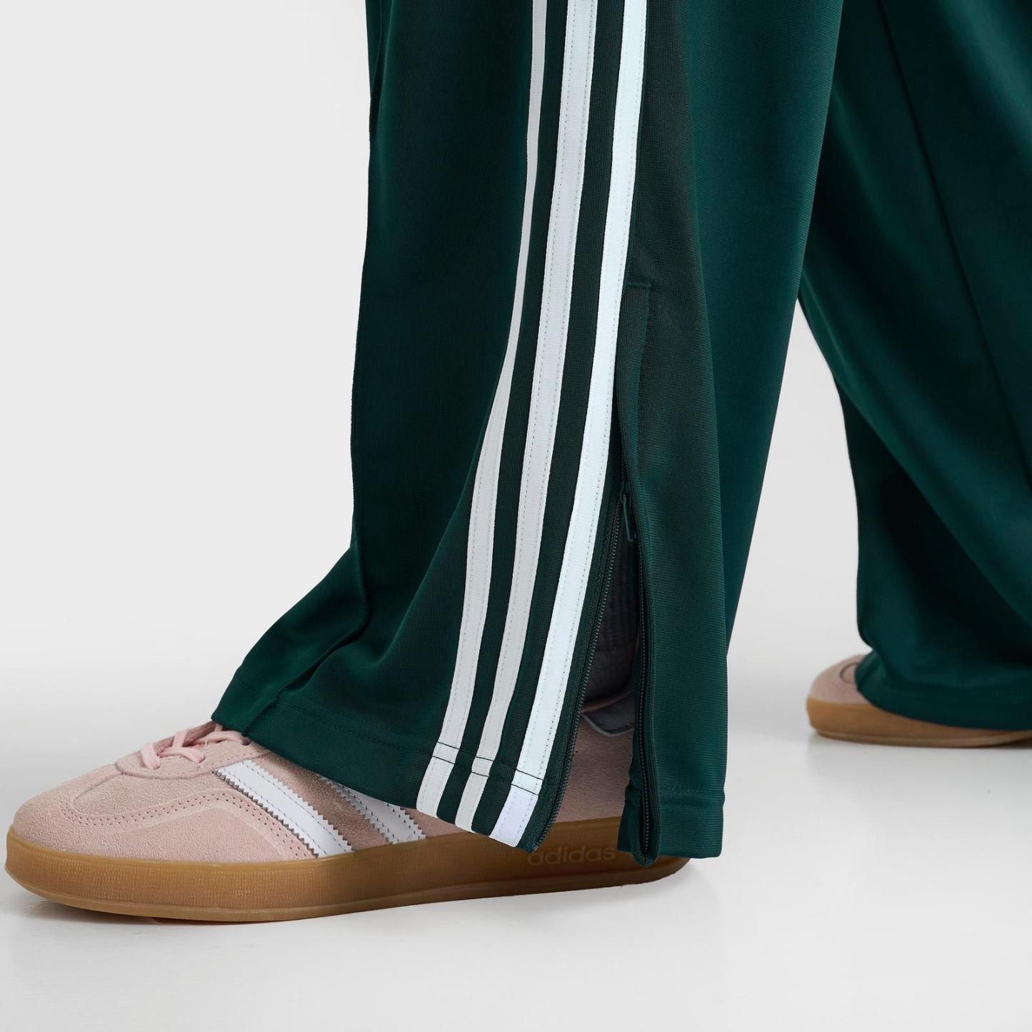 Women's adidas Originals adicolor 3-Stripes Firebird Loose Track Pants - Aurora Ivy/White - view 6
