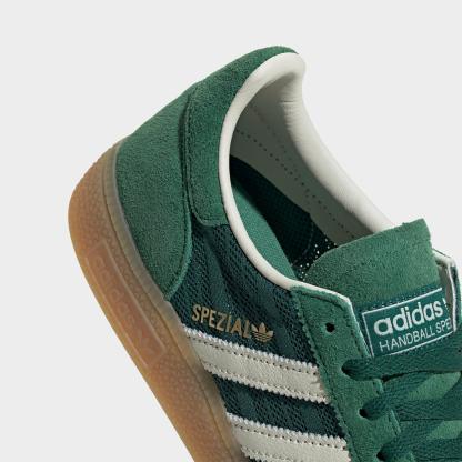 Women's adidas Originals Handball Spezial Casual Shoes - Part 3 - Collegiate Green/Off White/Blanch Green - Detail shot