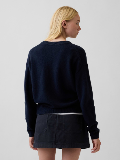 CashSoft Oversized V-Neck Sweater - New classic navy