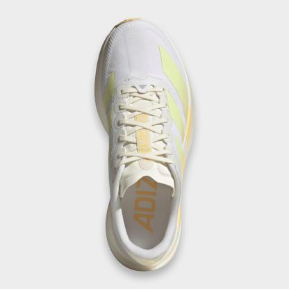 Women's adidas Adizero EVO SL Woven Running Shoes - Part 1 - Cloud White/Ice Tangerine/Off White - Top view