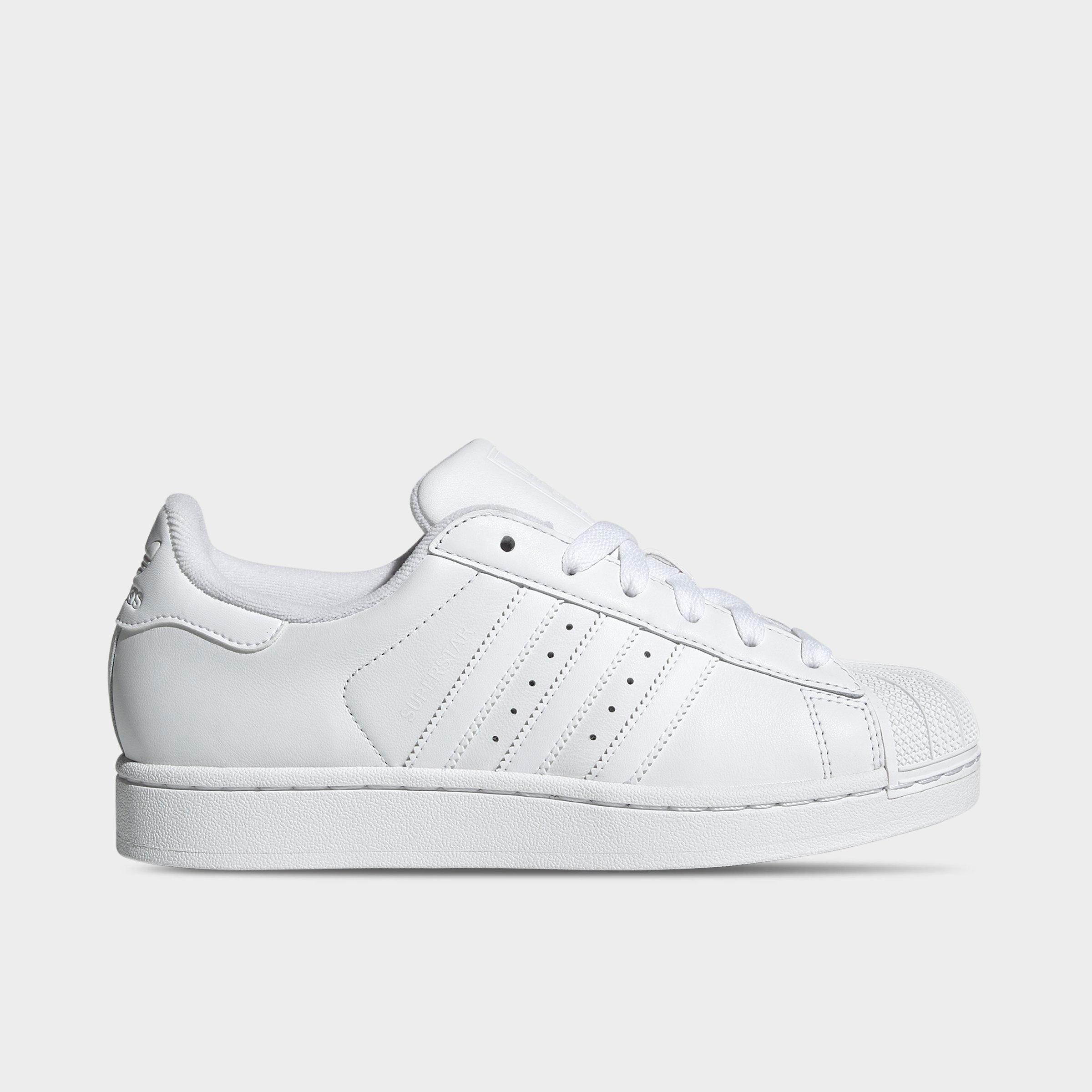 Women's adidas Originals Superstar II Casual Shoes - Cloud White/Cloud White/Core Black - Left shoe facing left. Outside of the shoe.