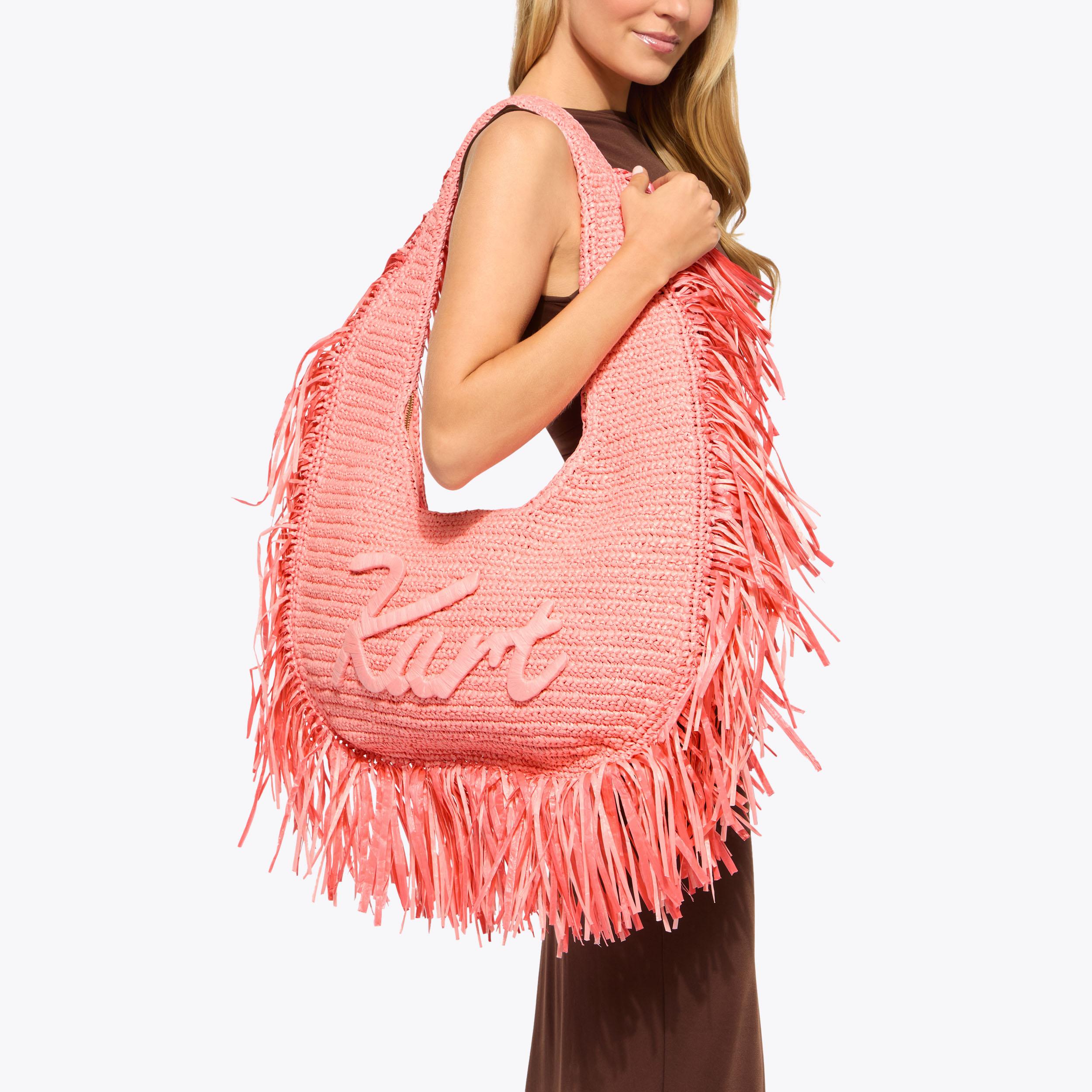 Kurt Geiger London Large Kurt Hobo Fringe Bag - Pink - view 2