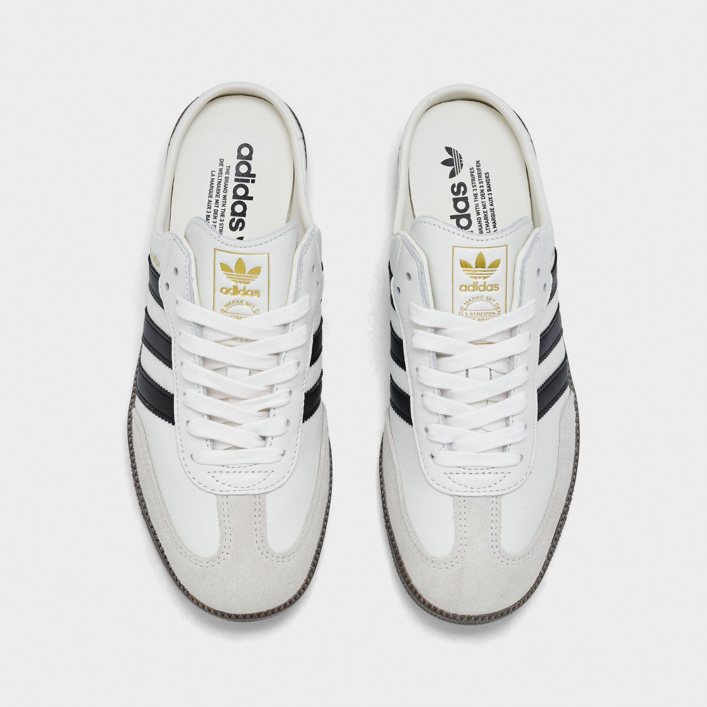 Women's adidas Originals Samba OG Mule Casual Shoes - Cloud White/Core Black/Gum - Top view