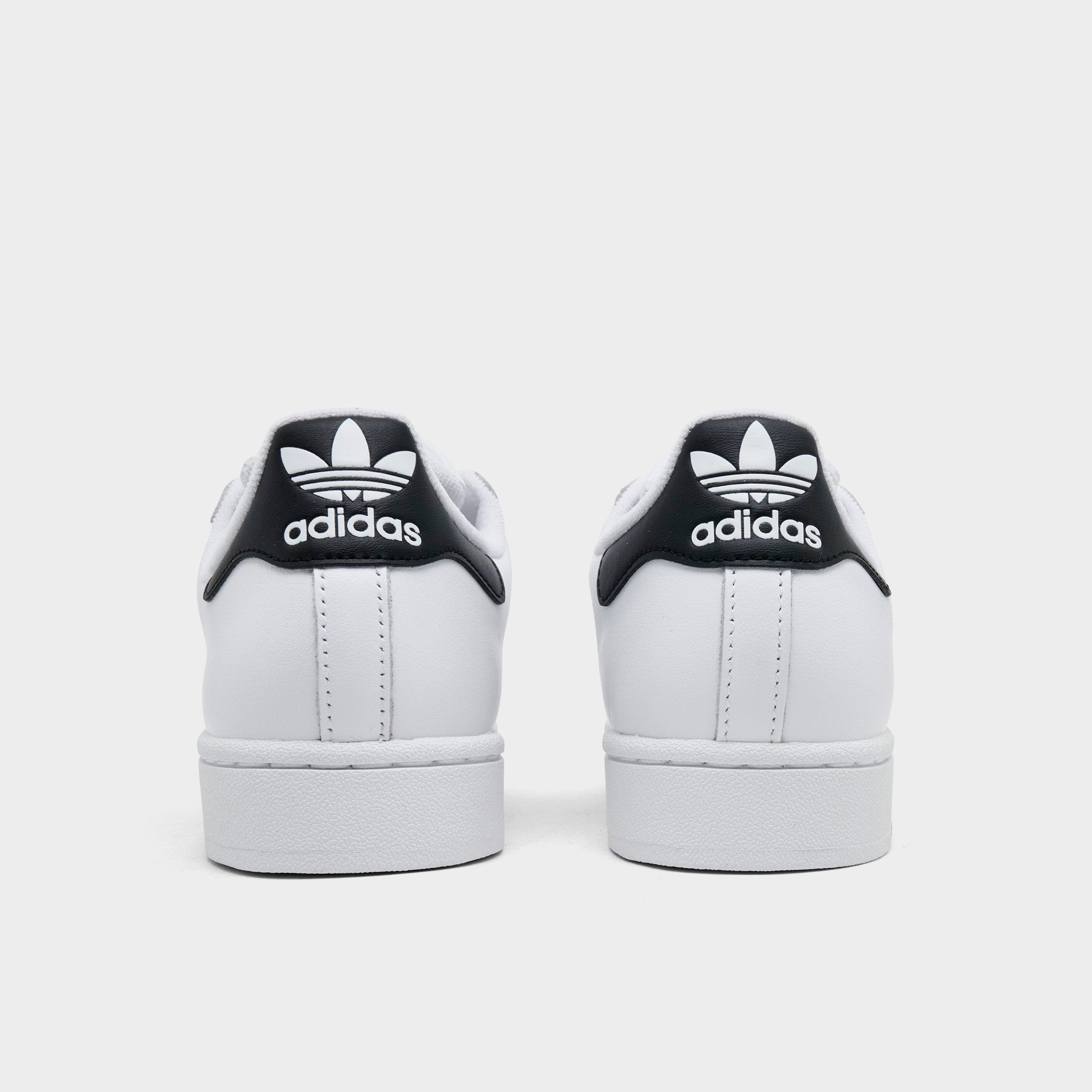 Big Kids' adidas Originals Superstar II Casual Shoes - Cloud White/Core Black/Cloud White - Back view