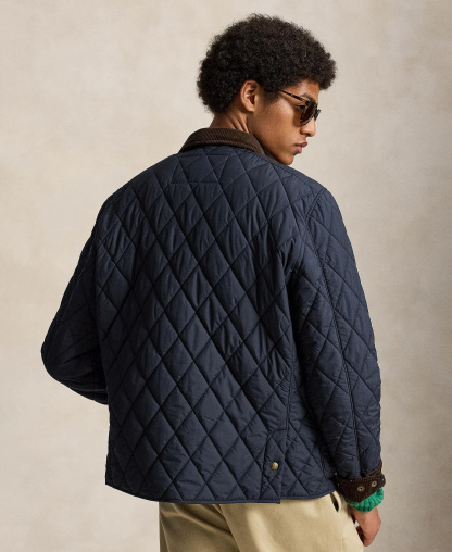Polo Ralph Lauren Men's Beaton Quilted Water-Repellent Full-Zip Jacket - College Navy