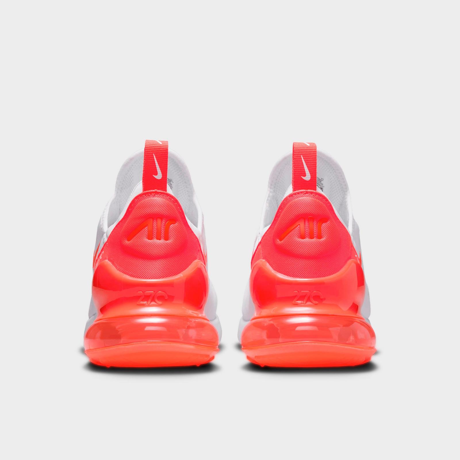 Women's Nike Air Max 270 Casual Shoes - White/Bright Crimson/White