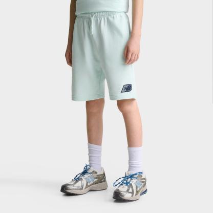 Big Kids' New Balance French Terry Shorts - Glint Blue - view 1