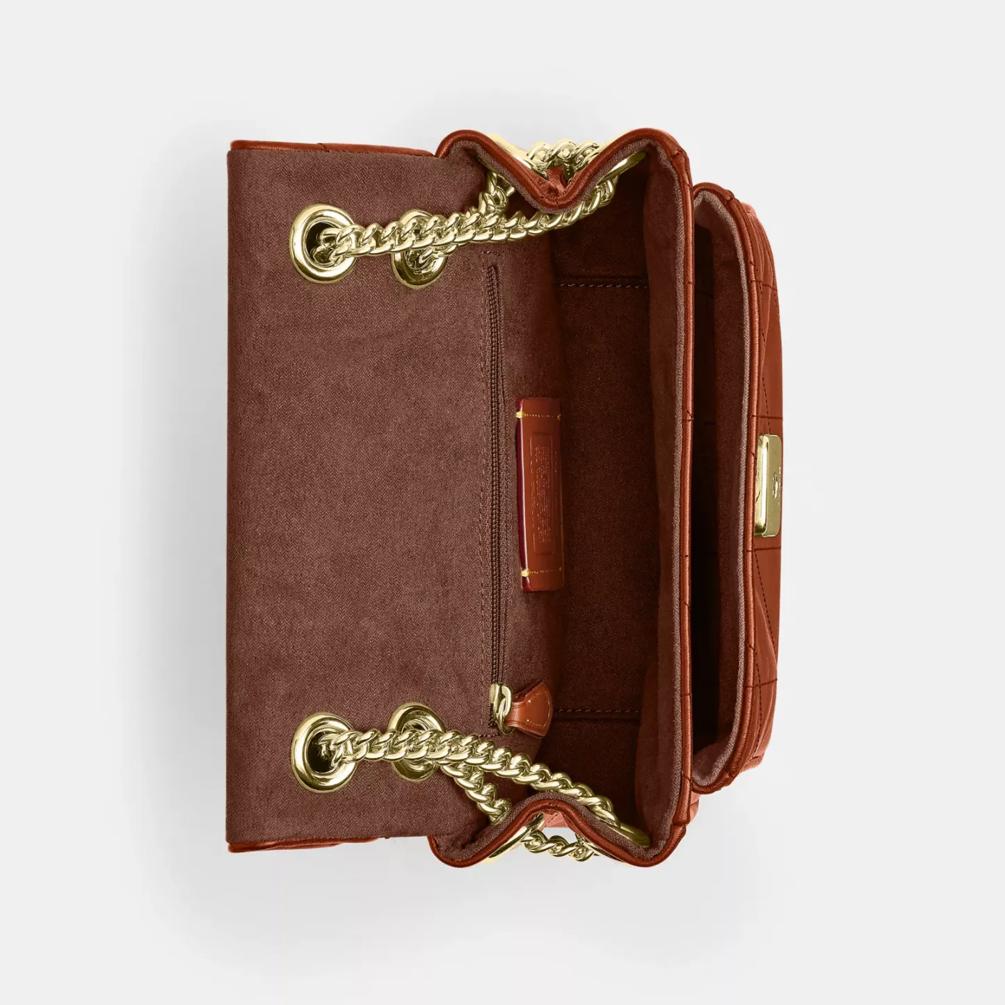 Elodie Crossbody Bag 18 With Quilting - Gold/Cinnamon - view 4