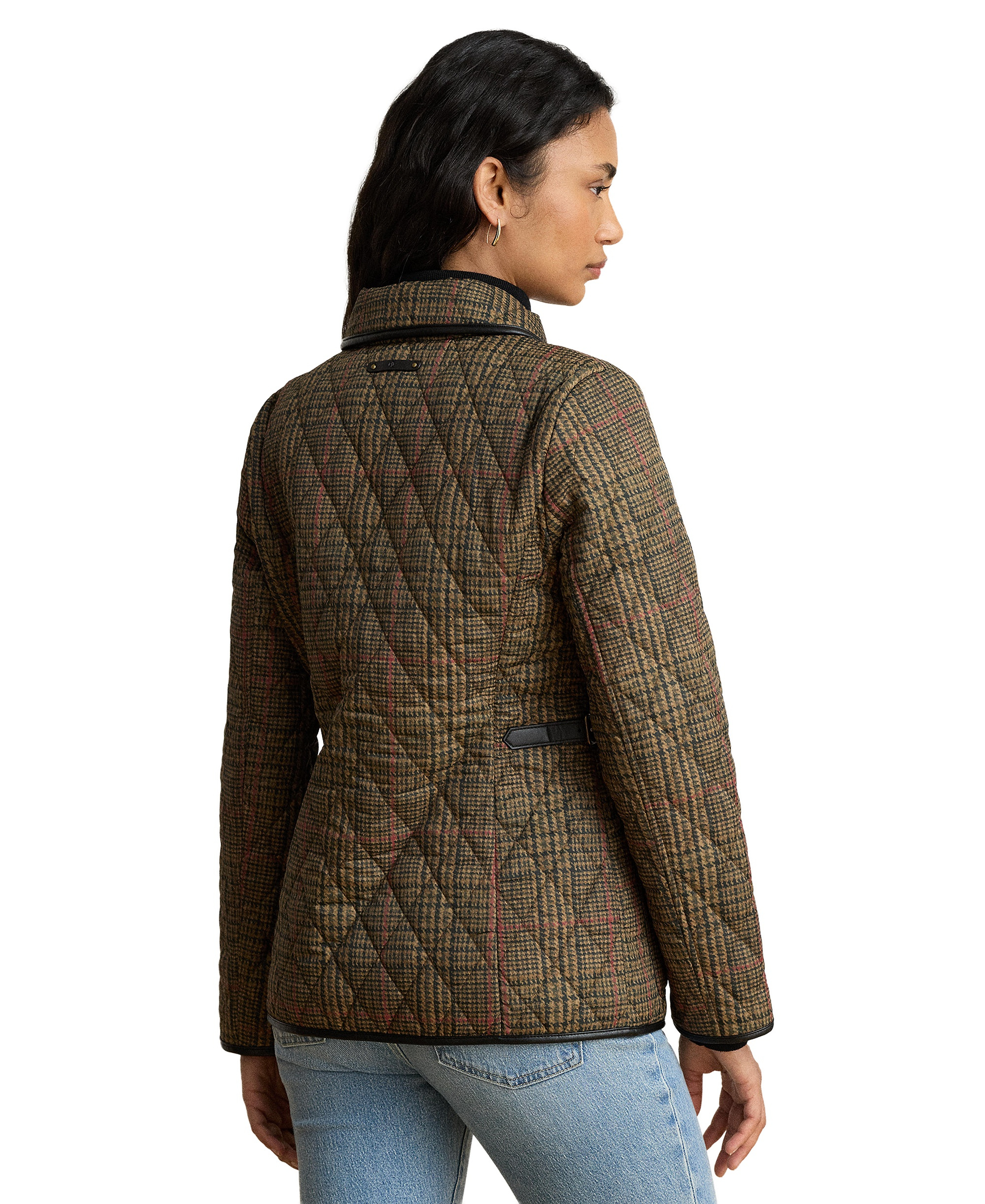 Lauren Ralph Lauren Petite Quilted Velboa-Lined Jacket, Created for Macy's - Grand Loden Plaid