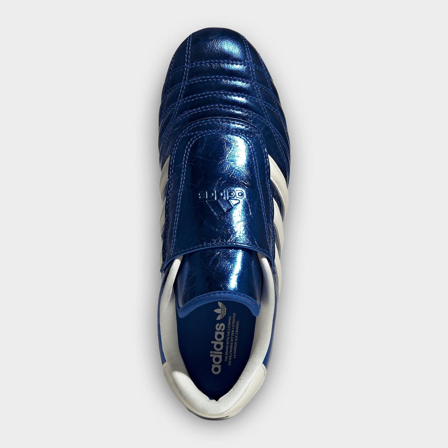 Women's adidas Originals Taekwondo Cow Print Casual Shoes - Royal Blue/Off White/Gum - Top view