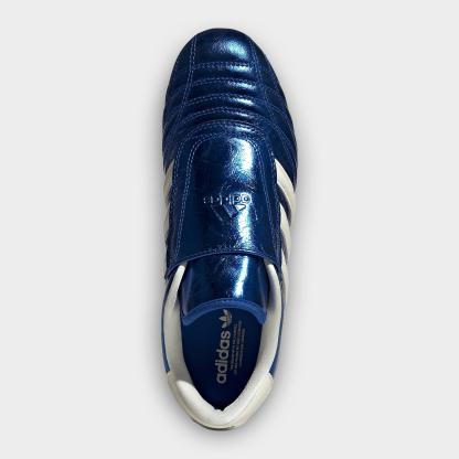 Women's adidas Originals Taekwondo Cow Print Casual Shoes - Royal Blue/Off White/Gum - Top view