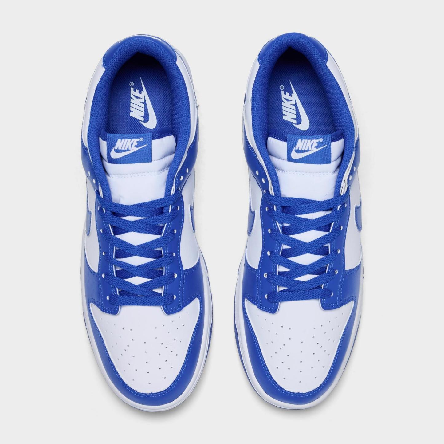 Men's Nike Dunk Low Retro Casual Shoes - White/Hyper Royal