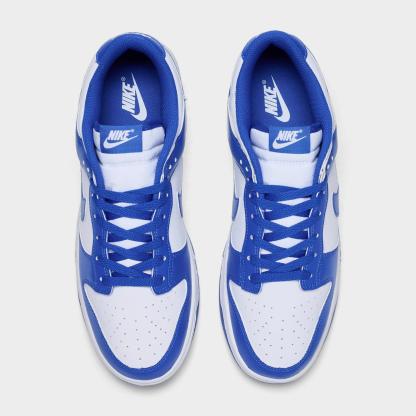 Men's Nike Dunk Low Retro Casual Shoes - White/Hyper Royal